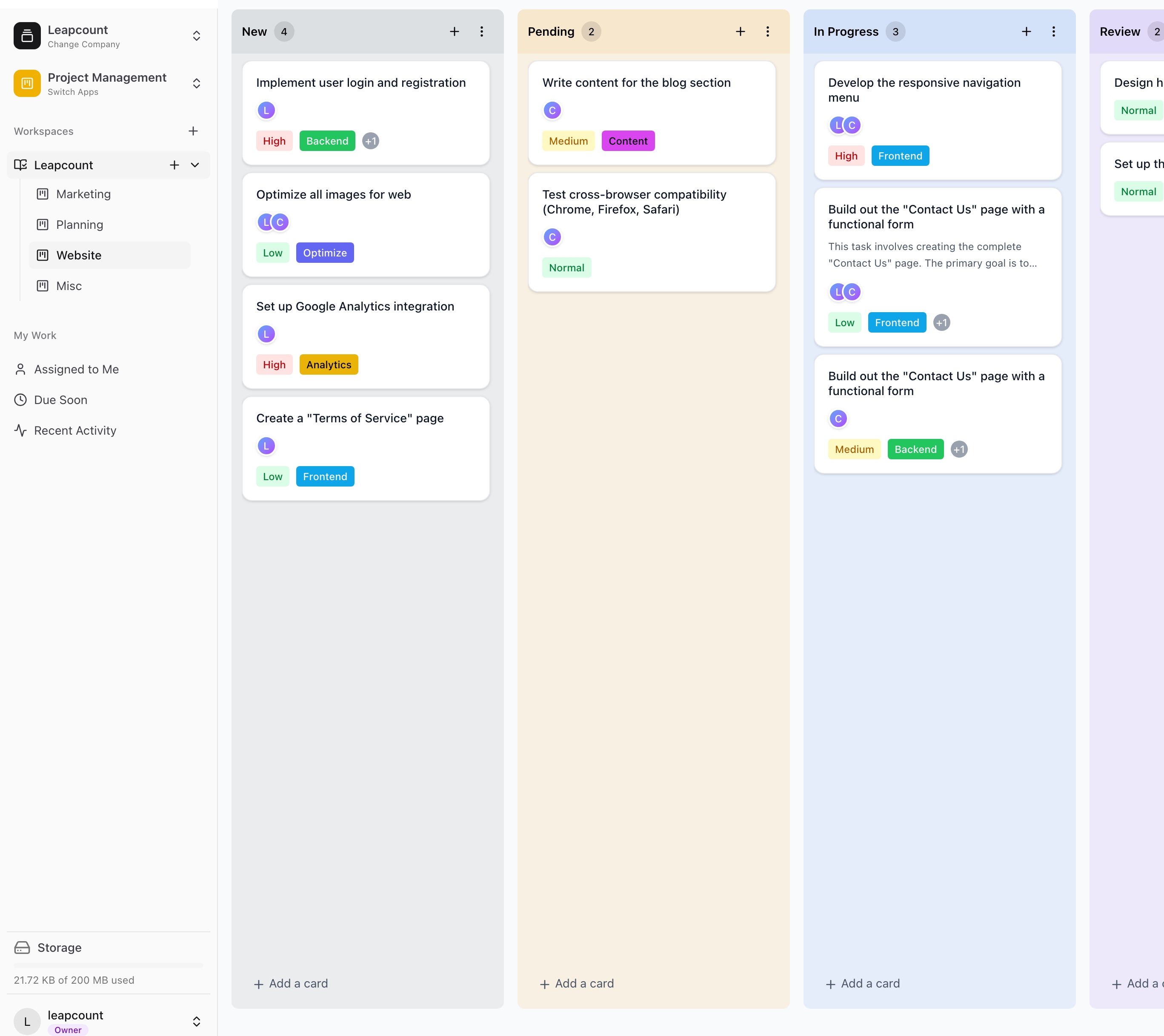 LeapCount – All-in-One Business Platform preview