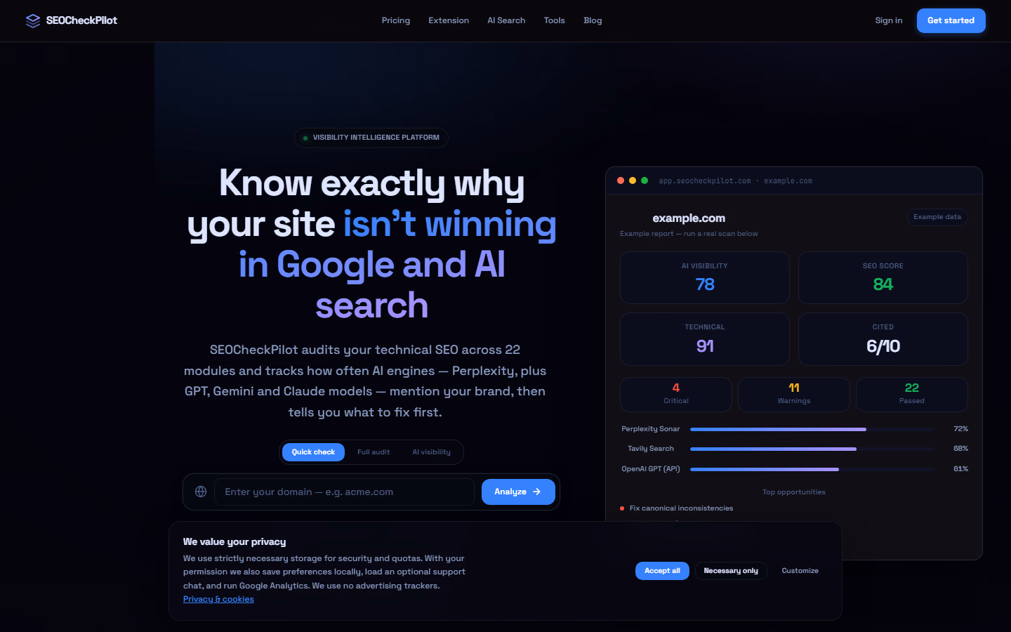 SEOCheckPilot preview